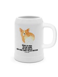 Пивная кружка Corgi Po с надписью на белом фоне Mr. & Mrs. Panda