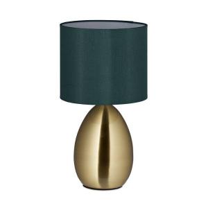 Прикроватная лампа Relaxdays Touch messing цвет dunkelgrün/gold