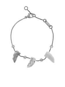 Браслет с подвесками, украшенный кристаллами Marni, серебряный