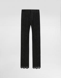 Брюки из кордоне кружева Dolce & Gabbana, черный