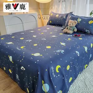 Yalu Простыня на резинке 150 см (220х230 см), хлопок, дышащая, гладкая, цвет Interstellar Journey