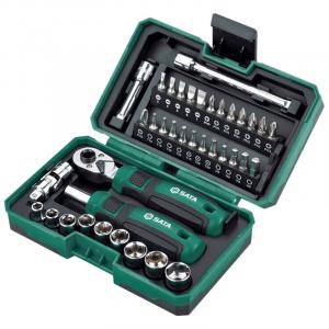 Комплексный набор ключей с храповым механизмом и отвертки Shida, 38 предметов 05498 SATA