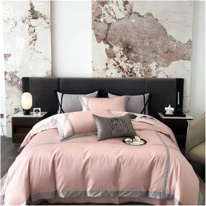 YUSIWOAL Комплект постельного белья из египетского хлопка 1000TC с черно-белым лоскутным шитьем и вышивкой