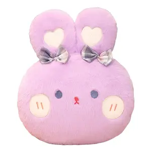 Плюшевая кукла Bear Bunny с подогревом, высота 30 см OU DI PIG, фиолетовый