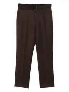 Брюки с поясом Mm6 Maison Margiela, коричневый