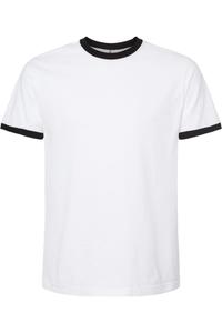 Футболка Ringer из тонкого джерси Tultex Unisex, белый/черный