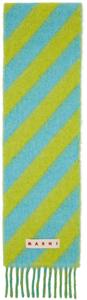 Эксклюзивный шарф SSENSE зеленого и синего цветов Marni, Acid