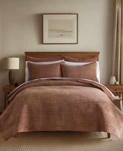 Двустороннее одеяло Velvet Stitch, 2 предмета, размер Twin/Twin XL Levtex, Rust