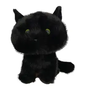 Bitter purchase Плюшевая игрушка милый маленький черный кот, черный угольный шарик тысячелетней давности, плюшевая кукла, высота 30 см