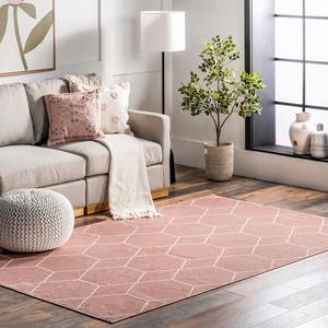 nuLOOM Veronica Geometric ковер 130 x 183 см для гостиной спальни столовой, Pink