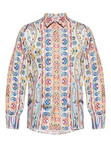 Рубашка с принтом пейсли ETRO, синий