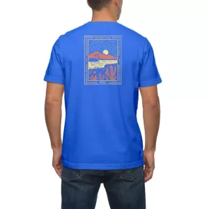 Мужская футболка с принтом baja Reef, цвет vivid blue