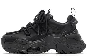 Массивные кеды унисекс с низким верхом черного цвета Vittorio Ventura