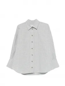 Клетчатая рубашка бойфренда Brandon Maxwell, серый