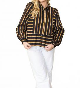 Блузка Isadora в черном мультиколоре Cleobella