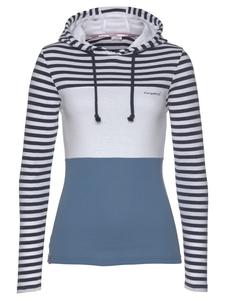 Рубашка с капюшоном в бело-темно-дымчато-синем цвете Kangaroos