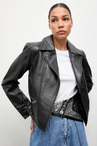 Кожаная байкерская куртка Answear.Lab, черный