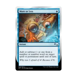 CCG Более или менее (U), MTG - Unstable