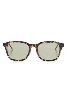 Солнцезащитные очки черепаховой расцветки Thom Browne, коричневый