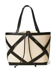 Сумка-тоут со шнуровкой Twinset, бежевый