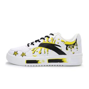 ANTA Расслабленные легкие дышащие кроссовки low top Skateboard Unisex Black Yellow White