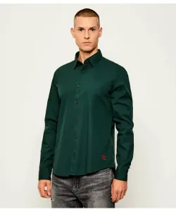 Рубашка Hermo Slim fit Hugo, зеленый