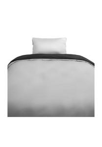 Однотонная двусторонняя постельное бельё 100% хлопок сатин молния Cofi, серый/антрацит 155 x 220 см