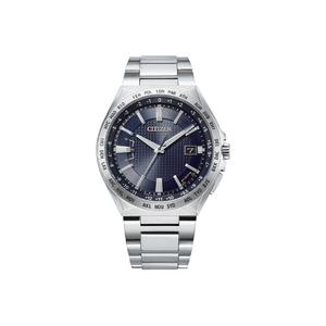 CITIZEN Мужские часы Ecology Drive Collection с кварцевым механизмом на световой энергии, титановым ремешком и синим циферблатом