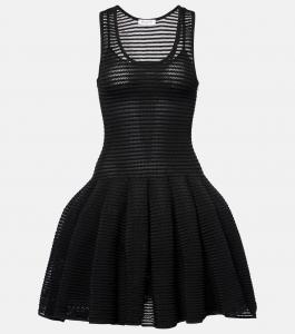 Трикотажное мини-платье на кринолине Alaïa, Noir Alaia