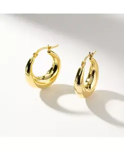 Редкие серьги-кольца, покрытые 14-каратным золотом Uncommon James, gold