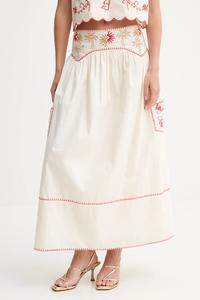 Хлопковая юбка Never Fully Dressed, бежевый