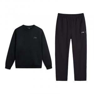 Li Ning Casual Sportswear Мужской комплект из 2 предметов Li-Ning, черный top+черный pants