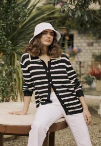 Кардиган Culture URSULA, Black Whitecap Stripe/Black