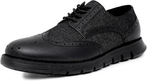 Мужские вязаные классические кроссовки-оксфорды Nautica: дышащие, стильные, легкие и удобные- идеально подходят для деловых встреч или прогулок, черный