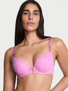 Сексуальный бюстгальтер Lacie со шнуровкой и эффектом пуш-ап Victoria'S Secret, lace pink lilac