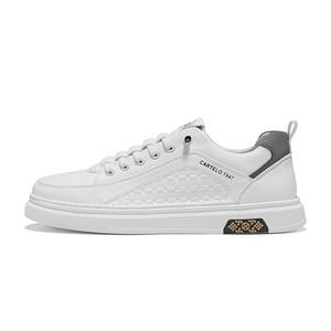 Кроссовки Shiro Casual на платформе без шнурков, легкие, низкие, для скейтбординга, мужские CARTELO, White[Standard Sports Shoe Size]