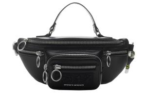 LiNing Синтетическая кожаная одноплечевая сумка-кроссбоди унисекс черная, Black