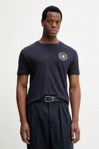 Хлопковая футболка Gant, темно-синий