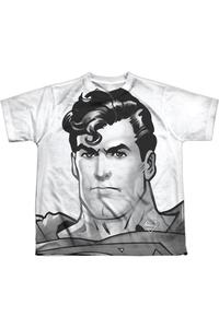 Футболка с головой Супермена для детей с коротким рукавом Gildan, белый