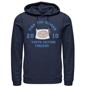 Мужской пуловер с капюшоном Finn The Human Youth Culture Forever «Время приключений» Licensed Character, синий