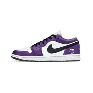 Jordan Air 1 устойчивые к истиранию низкие баскетбольные кроссовки Unisex Purple
