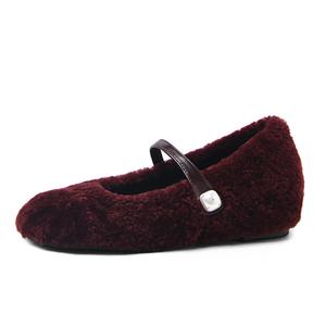 CAMEIDO Туфли Мэри Джейн 4 см женские бордовые