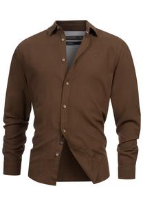 Рубашка на пуговицах классического кроя INDICODE JEANS, Brown