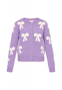 MYMO Вязаный кардиган в фиолетовом цвете