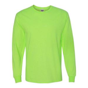 Футболка Jerzees Dri-power с длинными рукавами 50/50 JERZEES, цвет Neon Green