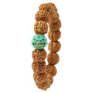 Король Конг браслет из семян бодхи унисекс LIBALU, золото