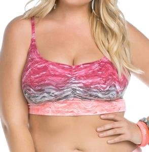 Бикини-топ-бралетт с разрезом на спине - Plus в цвете космический розовый Becca