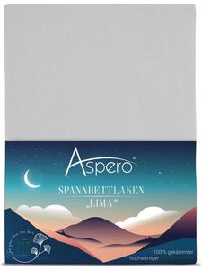 Aspero Детская простыня на резинке из органического хлопка RIGA светло-серого цвета