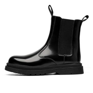 YEDANI Челси ботинки мужские черные однослойные, цвет Black Single Layer Shoes