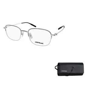 MONTBLANC Титановые круглые очки унисекс серебристые, Silver